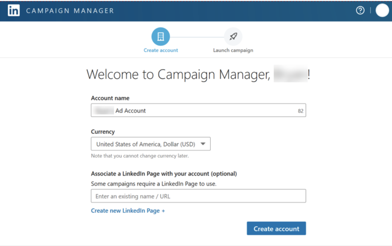 How to create a LinkedIn Ads account